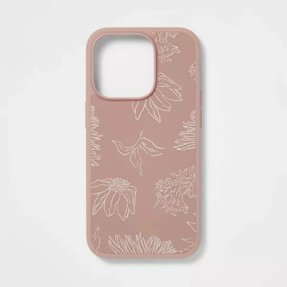 Floral Apple iPhone 14 Plus Phone Case | Heyday- Warm Taupe